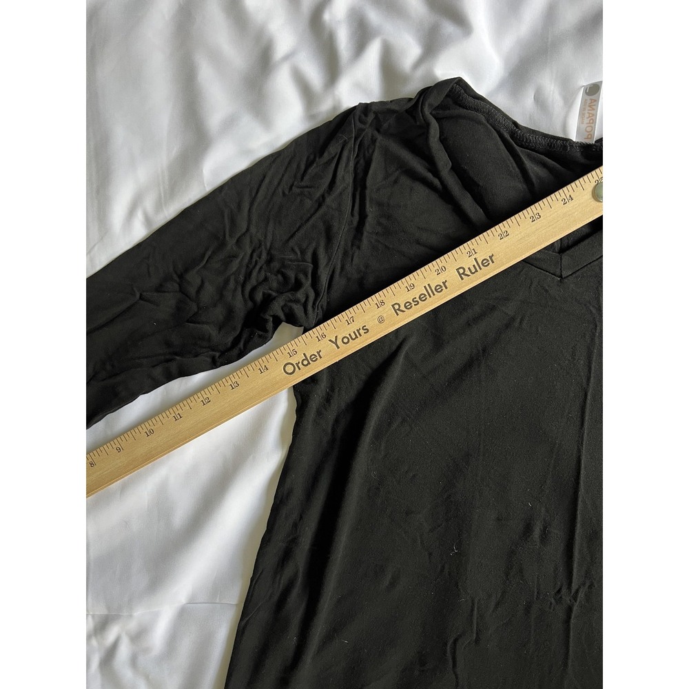 Popana Tunic Shirt Womens Large Long Sleeve Stretch‎ Pullover Made USA Basic - Picture 12 of 13